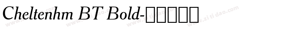 Cheltenhm BT Bold字体转换